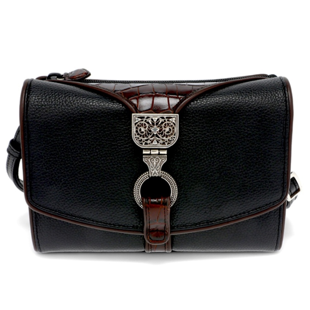 Brighton Black and Brown Crossbody Bag